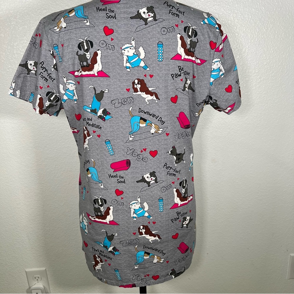 Nurse Scrub Yoga Dogs Cats Goats Dickies - Picture 6 of 11